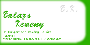 balazs kemeny business card