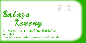 balazs kemeny business card